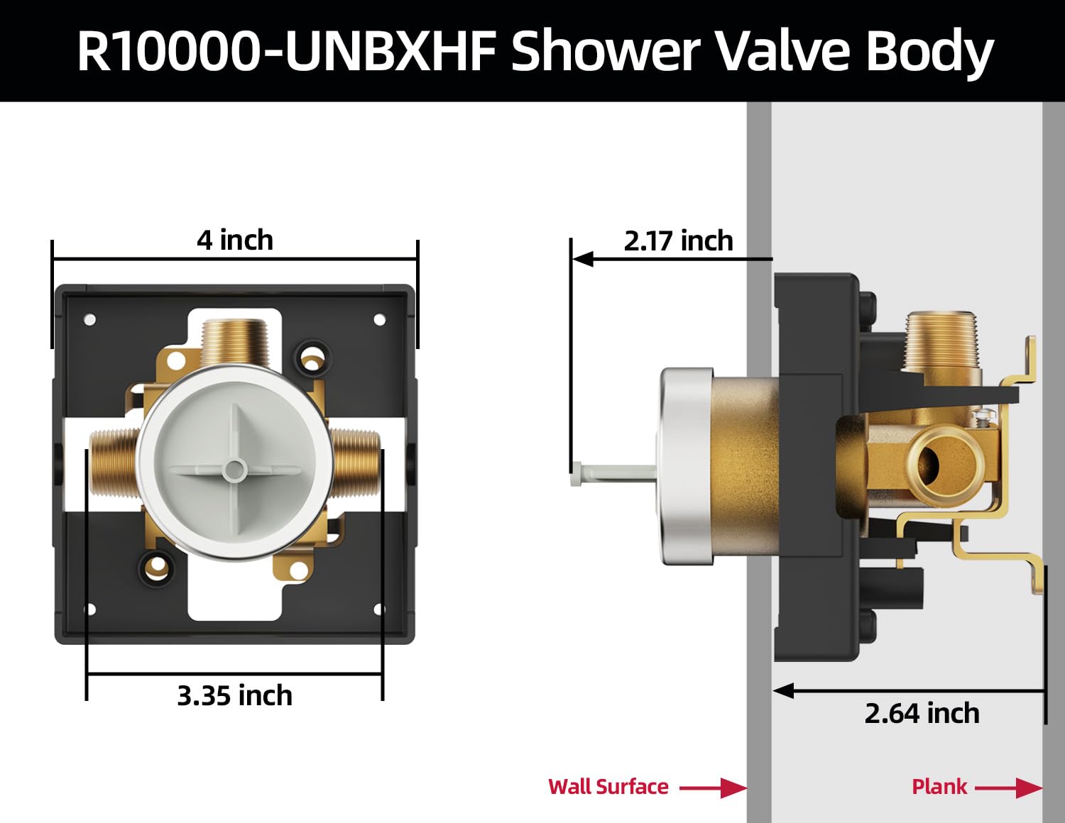 Delta Shower Valve Body R10000-UNBXHF Shower Valve Body – Universal Fit For Delta MultiChoice Tub & Shower Systems Delta Shower Valve Body R10000-UNBXHF Shower Valve Body – Universal Fit For Delta MultiChoice Tub & Shower Systems