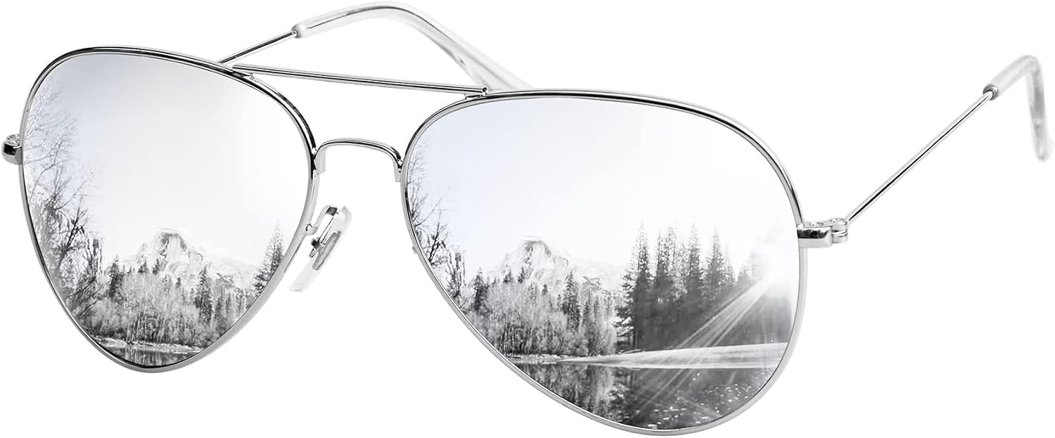 KANASTAL Grandes Gafas de Sol Polarizadas Hombre Mujer, Clásico Marco de Aleación Aeroespacial, Categoría 3, UV400 Protección, para Conducir Viajes Compras 61mm - Amazon product rated Grade B