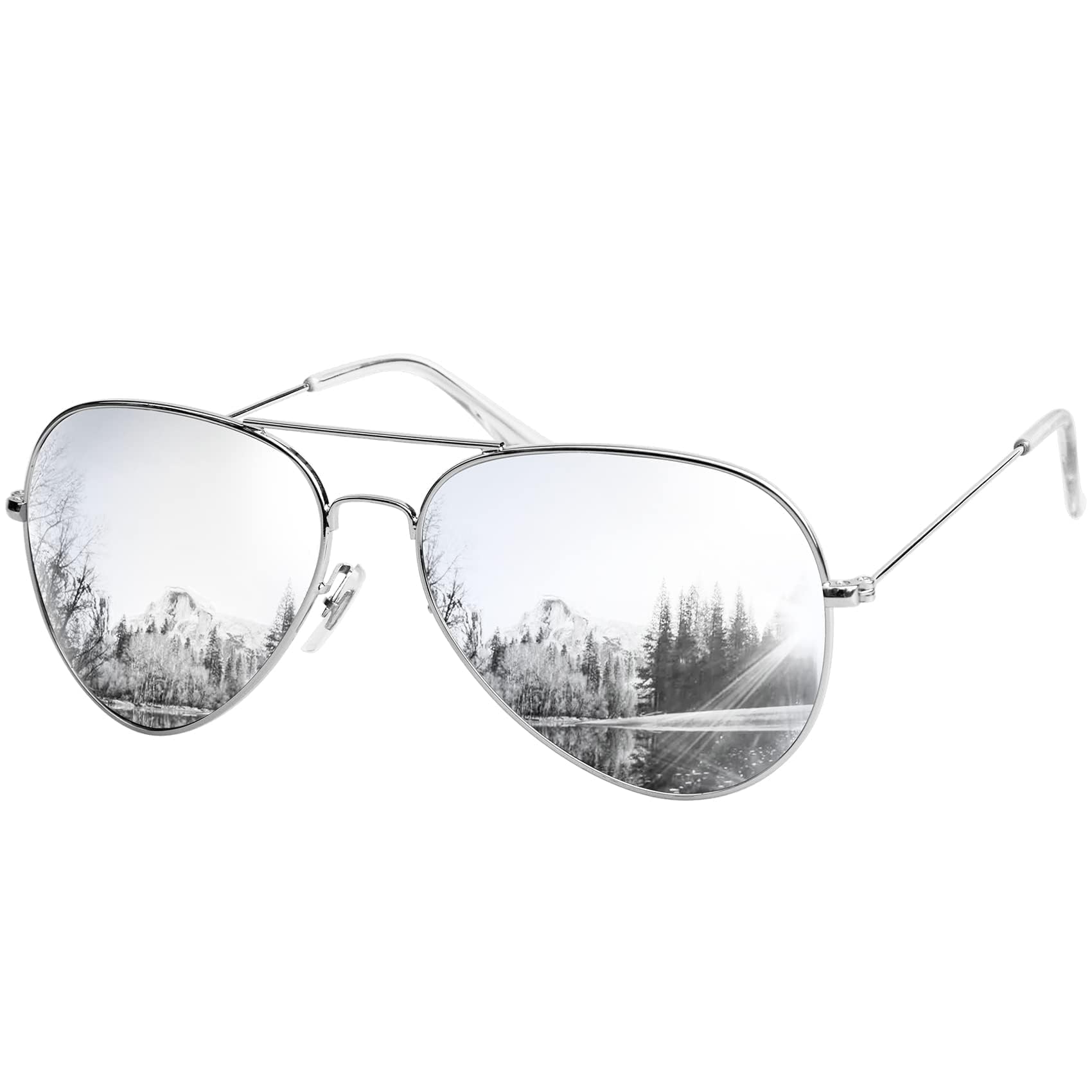 KANASTAL Grandes Gafas de Sol Polarizadas Hombre Mujer, Clásico Marco de Aleación Aeroespacial, Categoría 3, UV400 Protección, para Conducir Viajes Compras 61mm
