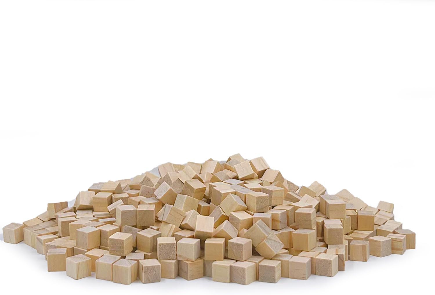 Wood Cubes for Crafts, 1 cm Wooden Blocks, 300 Pcs Natural