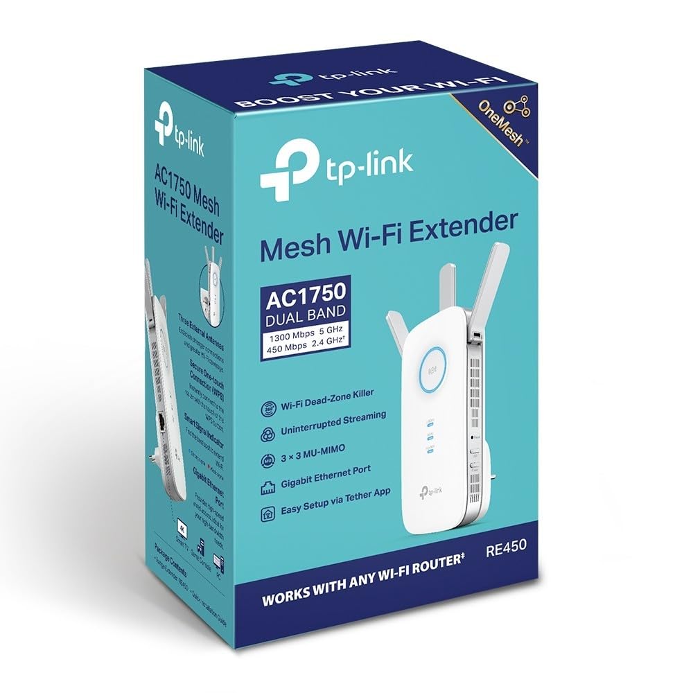 Tp-Link RE450 Range Extender Dual Band 1300Mnbs Wireless Ac1750