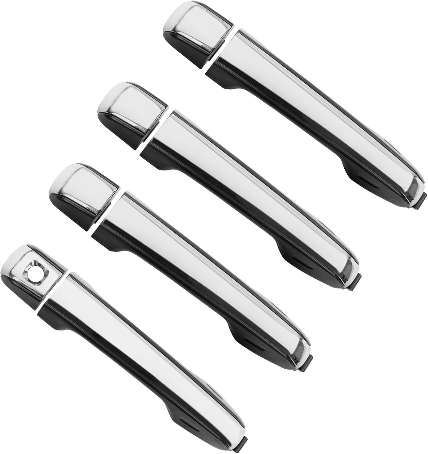 Gledewen Exterior Chrome Door Handle 4Pcs Front Rear Driver & Passenger Side, Compatible with 2010-2021 Toyota 4Runner Lexus GX460, Replaces# 69210-60170,69250-60060,69250-60070,69250-60050