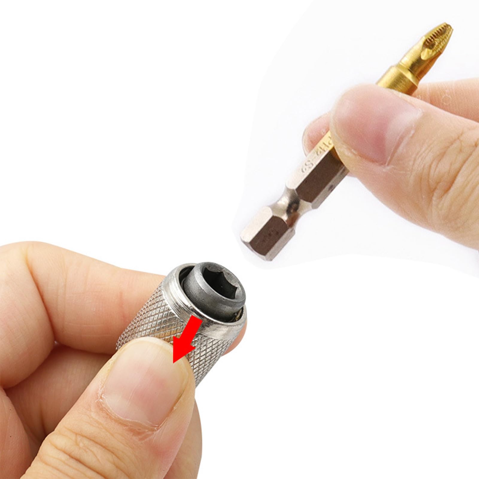 2 Pezzi SDS Plus Adattatore portapunte 6,35mm (1/4'') Sds Plus Adattatore per Presa in Acciaio Accessori per avvitatori elettrici per trapani a percussione