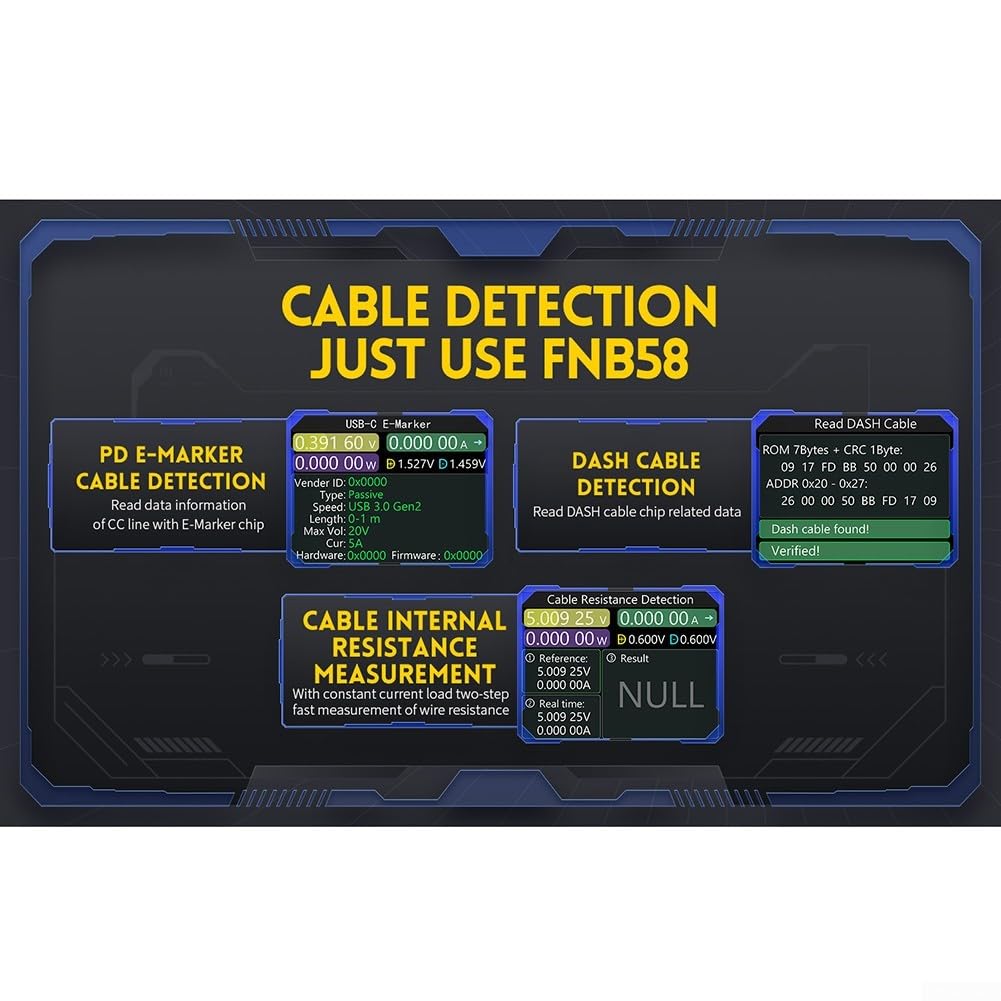 Misuratore di potenza USB Cs, tester di tipo Cs, tensione Csurrent DeteCstor Fast Csharge Trigger strumento di analisi batteria CsapaCsity Energy Csounter misurazione dell'ondulazione PD ProtoCsol