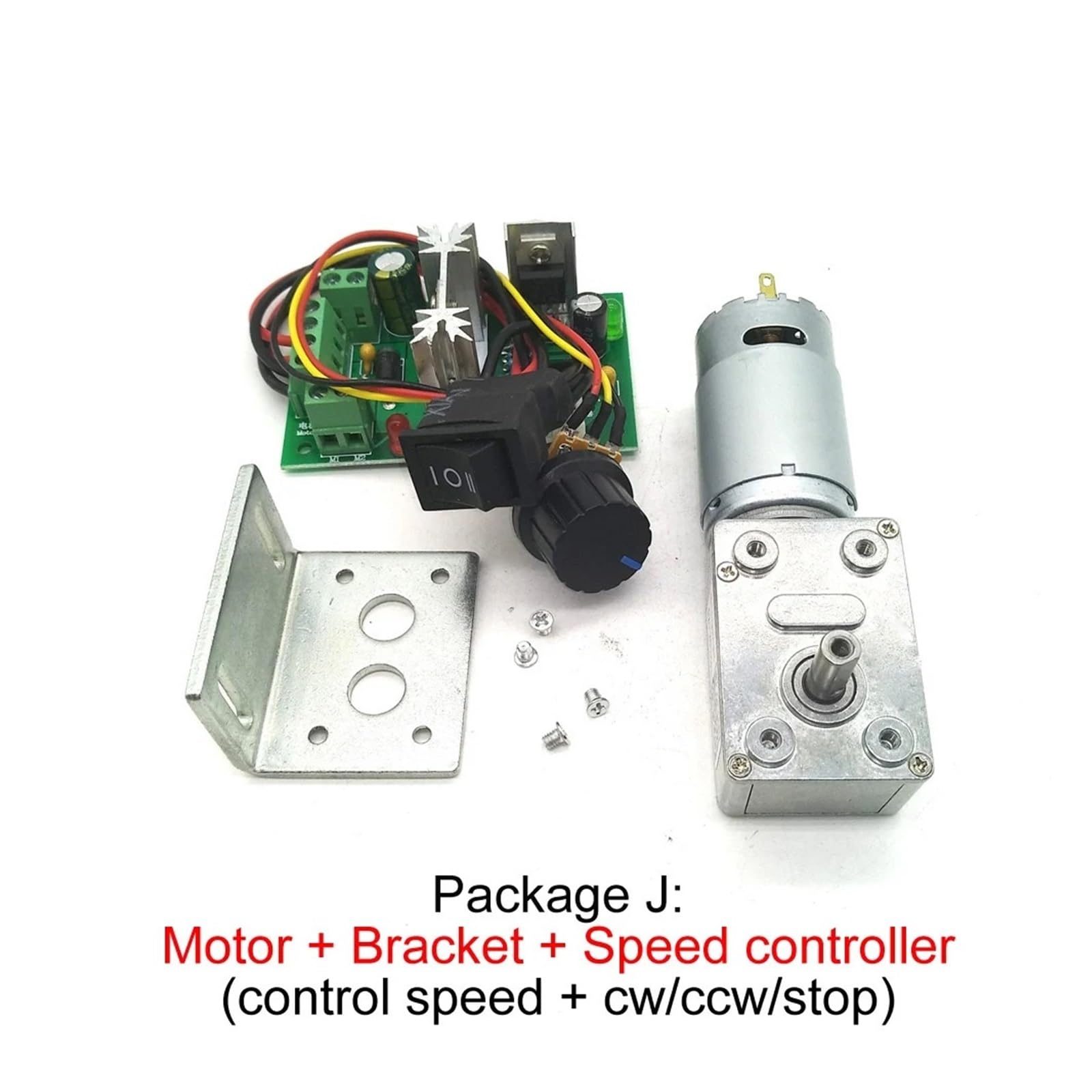 Riduttore di tensione DC 12 Volt, avviamento elettronico, riduttore a vite senza fine da 12 V, motore autobloccante, pacchetto JGY-395 R 12 V 8 giri/min Motor Starters