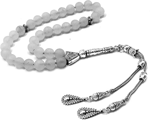 Cuentas de piedra natural de diseño simple - Cuentas de oración Tesbih-Tasbih-Tasbeeh-Misbaha-Subha-Sebha-Sibha-Rosario, Piedra