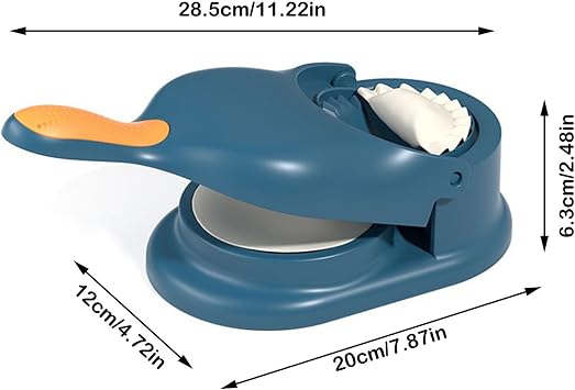 2 In 1 Dumpling Maker Machine, 2025 New Manual Dumpling Dough Dumpling Making Device Machine, Empanada Maker Press, Dumpling Wrappers Press Wrapper for Home Kitchen (Blue)
