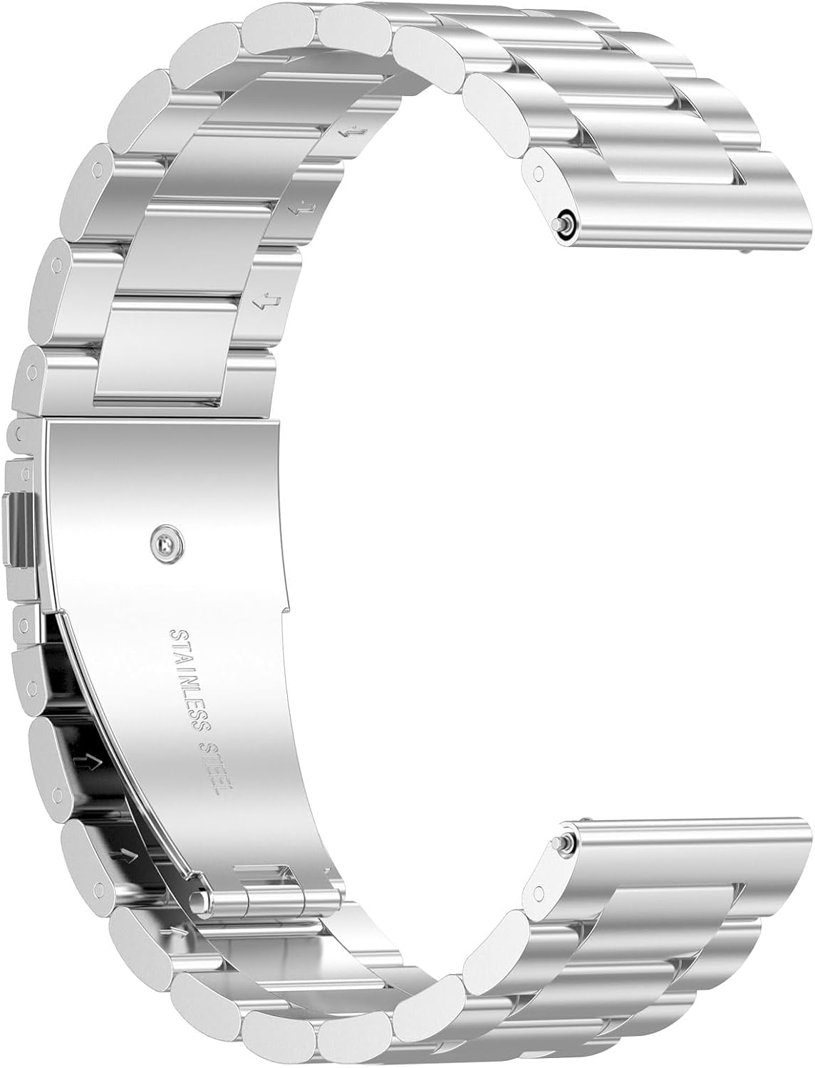 TenCloud Band Compatible with AMAZTIM T3 Ultra Solid Stainless Steel Strap Women Men Wristband Metal Watch Link Band for for T2 /M2/ M3 /M3 Ultra/ T3/ T3 Ultra Smart Watch