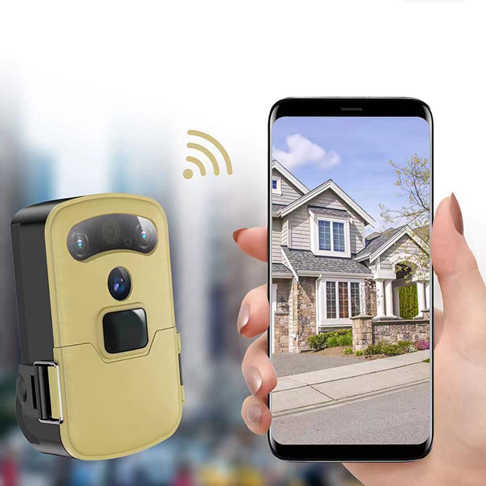 Solar Outdoor Trail Camera HD WIFI PIR Infrared Night Continuous Video Vision Motion Activated Hunting Trap Waterproof Wildlife Cam App Remote