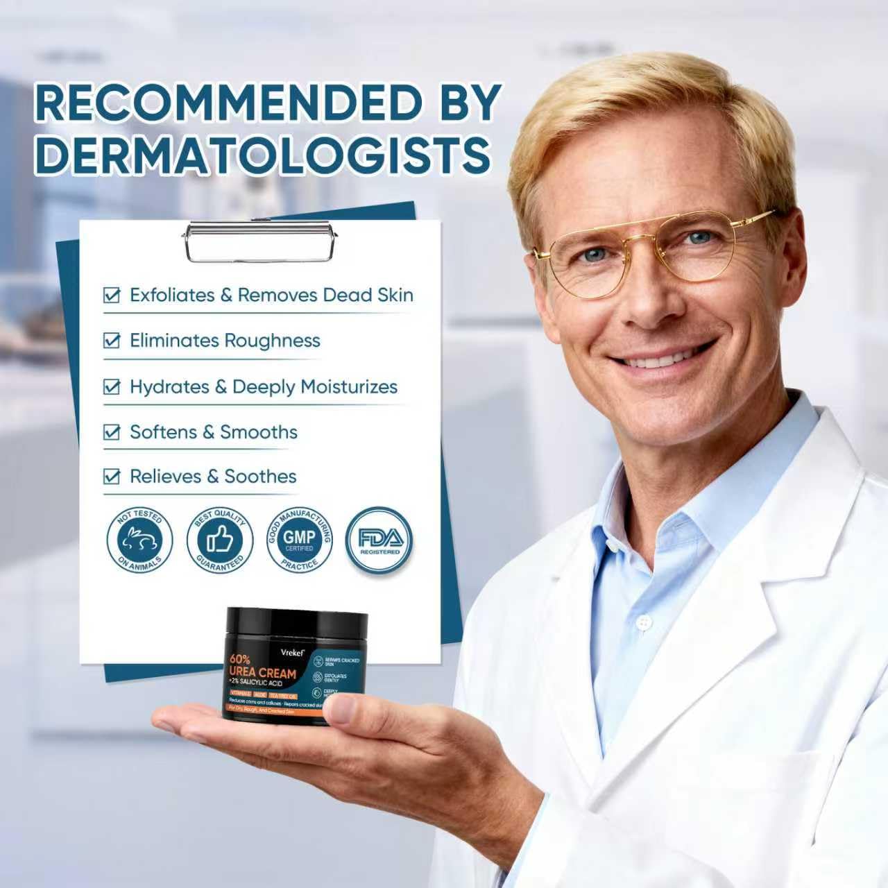 Urea Cream 60% Plus Salicylic Acid 2%, Urea Cream 60 Percent for Feet Maximum Strength, Foot Cream for Dry Heels Cracked - Image 8