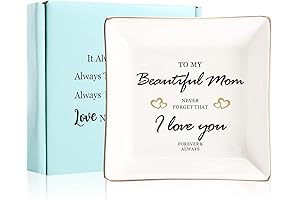 JOYIMARR I Love You Mom Ceramic Ring Dish