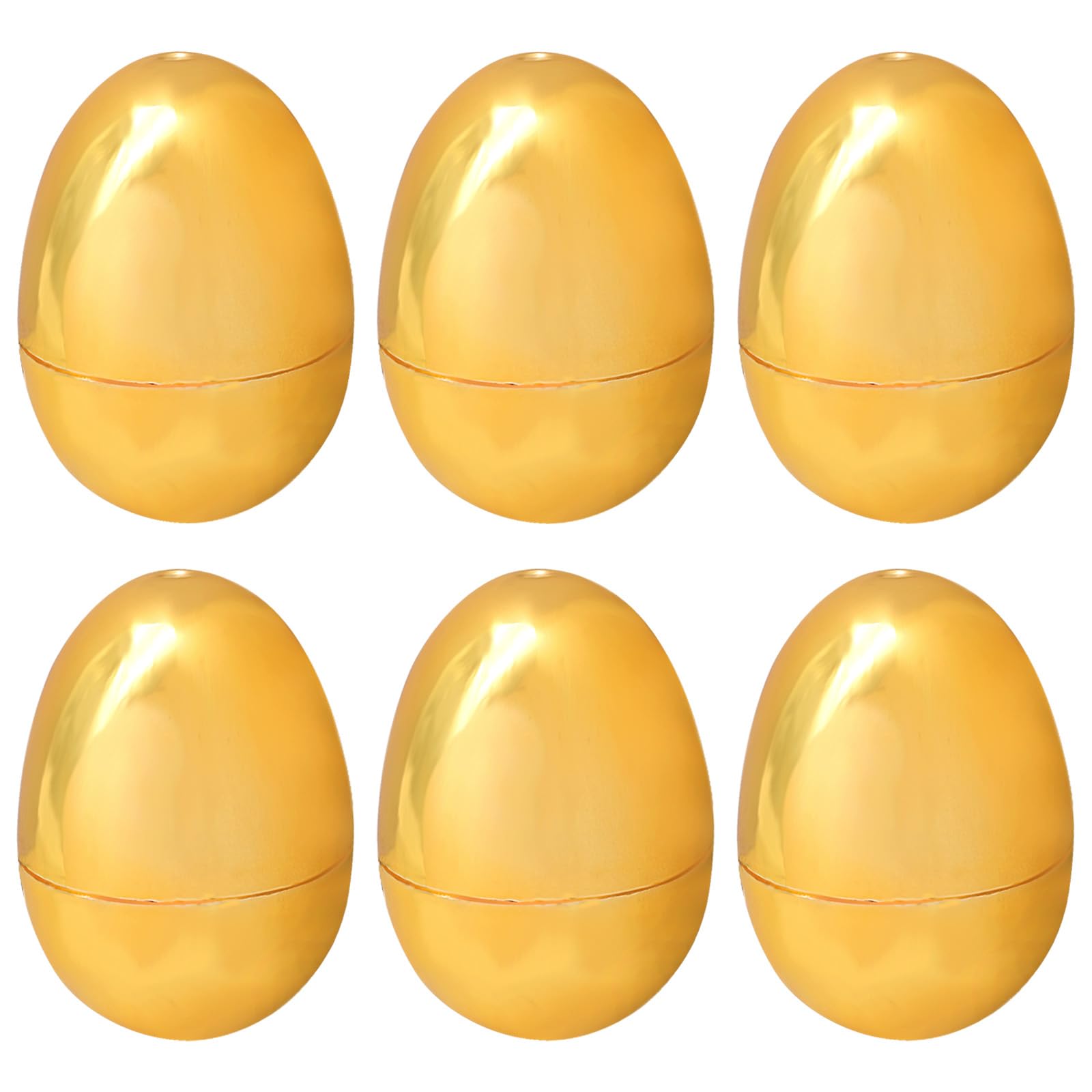 Viwuhent Golden Refillable Easter Egg, Empty Plastic Easter Refillable Eggs Easter Egg Hunts Stuffers Fillers Classroom Prize Party Supplies Favor