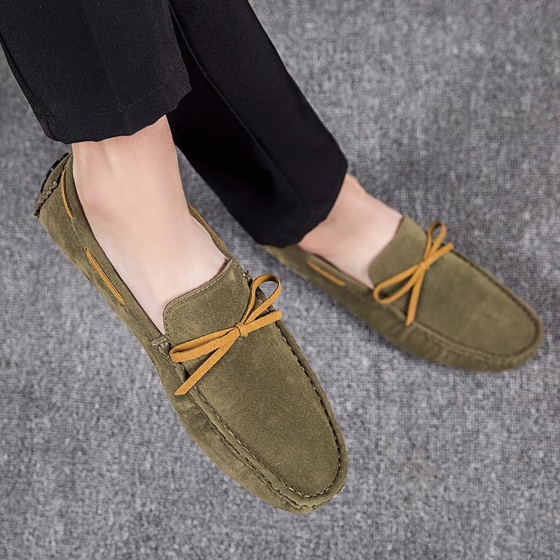 Men's Loafers Shoes Suede Vamp Driving Style Loafer Boatshoes Flat Heel Flexible Resistant Prom Casual Slip On4