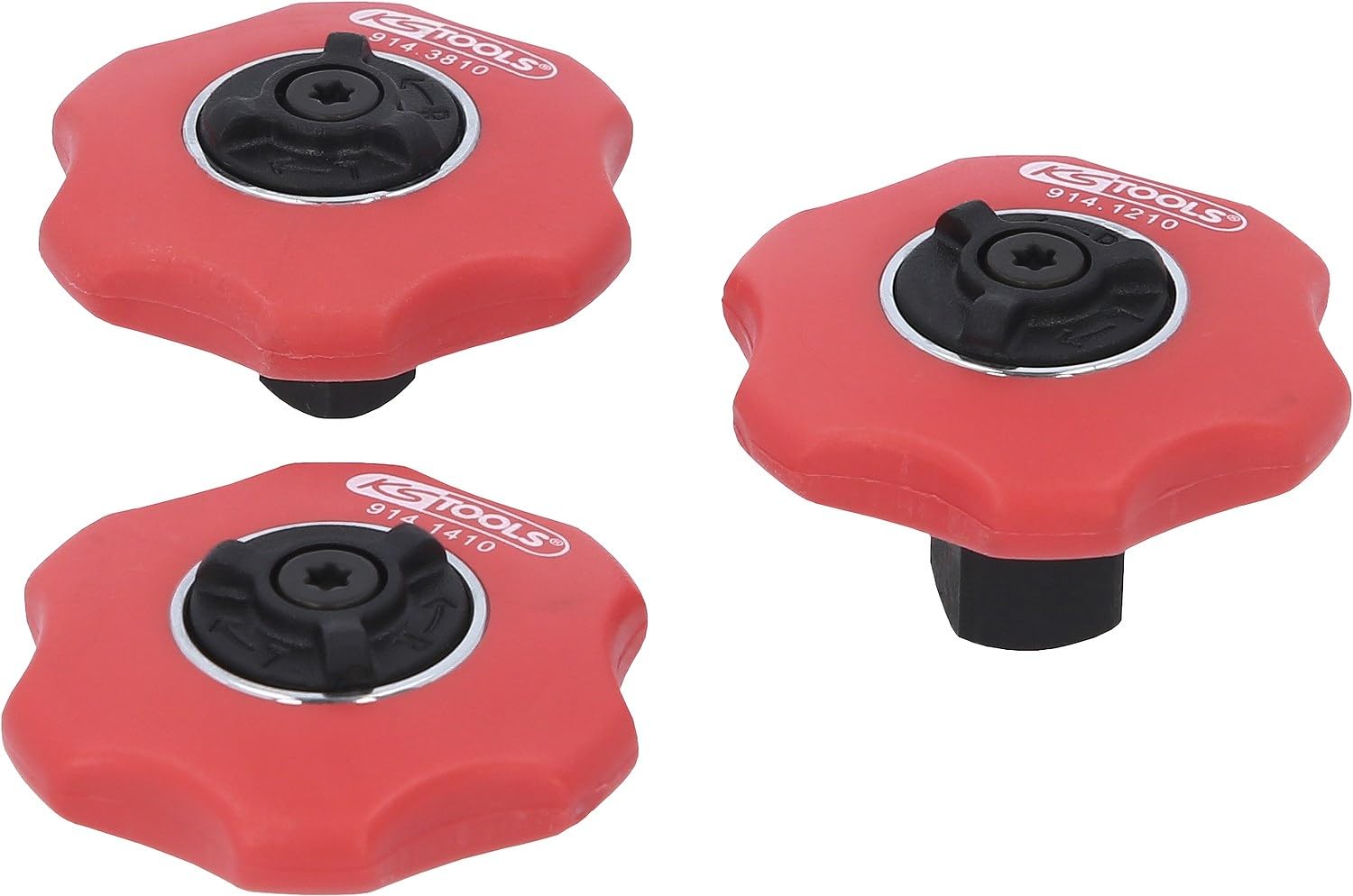 KS Tools 914.1215 Juego de minicarracas reversibles manuales, 3 pzs, 1/4"+3/8"+1/2"