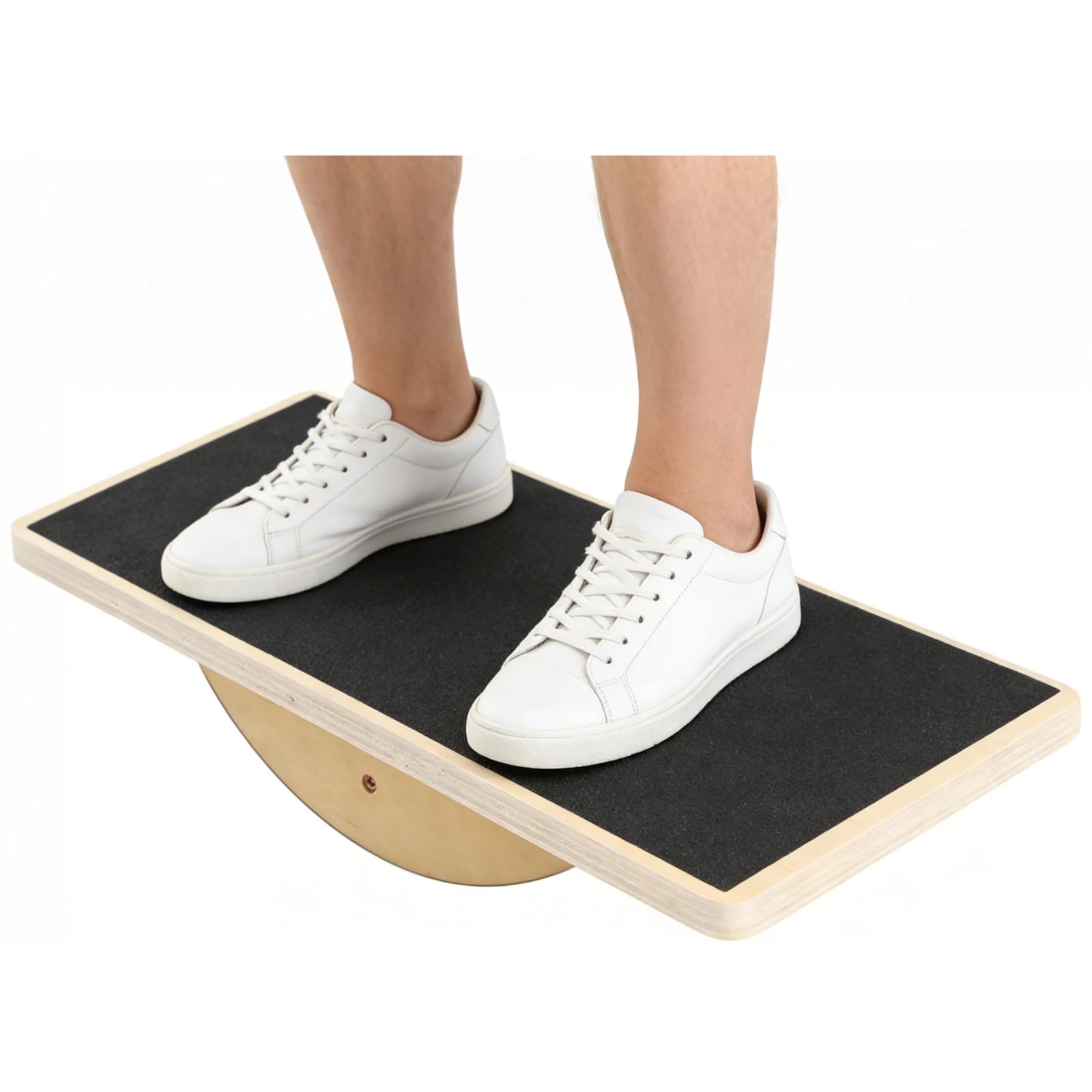 Balance Board, Wobble Board mit rutschhemmender Oberfläche und 15°-Neigung, mehrschichtiges Hartholz, 39,9 x 29,9 cm, Trainingsboard für Rumpf, Gleichgewicht, Dehnung und Übungen, auch für Reha