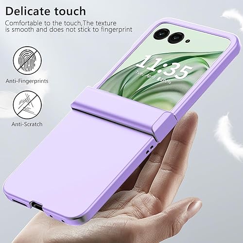 Miniatura 6 de Funda compatible con Motorola Razr 40 Ultra con protección de bisagra y protector de pantalla externo, ultrafino, mate, antideslizante, a prueba de
