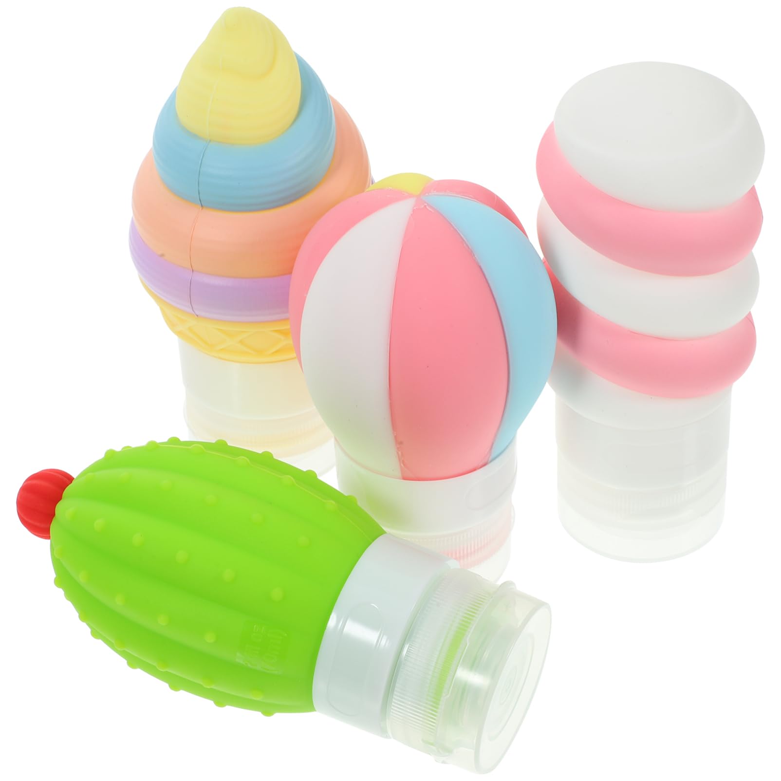 DECHOUS 4 Set Bottiglie di Ketchup Comprimibili Bottles Bottles da Viaggio Comprimibili Bottle Dispenser per Condimenti per Pentole Specchio Convesso Infrangibile Supporto da 4 Pezzi * 4