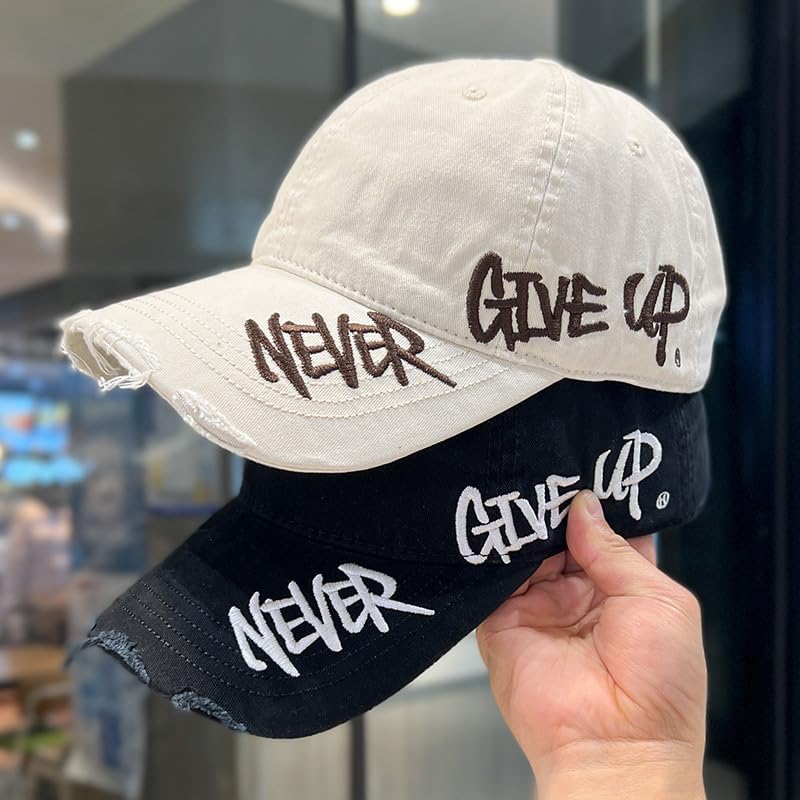 2 Pack Gorra Never Give Up Ajustable Retro Casual miniatura 5