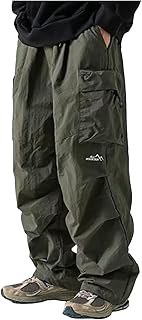 [Yammkia] 冷感 カーゴパンツ メンズ 涼しい ロング丈 かっこいい 作業着 ワイドパンツ 接触冷感 リラックス ロングパンツ 人気 おしゃれ 多ポケット スポーツウェア カジュアル 夏服 アウトドア 夏服 春夏秋