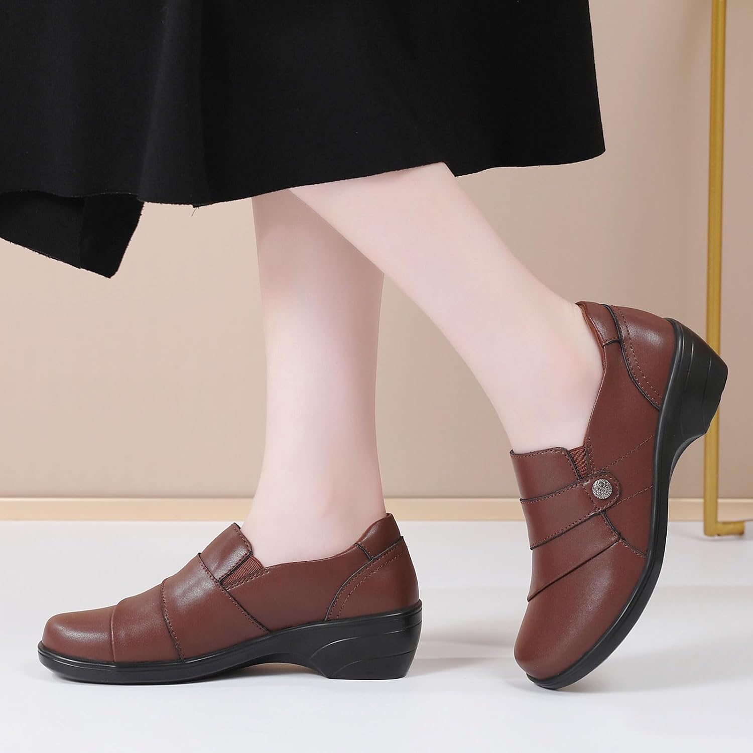 QAE Loafers for Women Orthopedic Shoes Comfortable Slip On Loafers Women's Dress Work Business Casual Shoes - Image 3