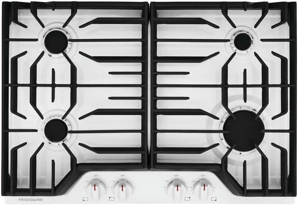 Frigidaire FCCG3027A 30 Inch Wide 4 Burner Gas Cooktop with Simmer Burner - Black