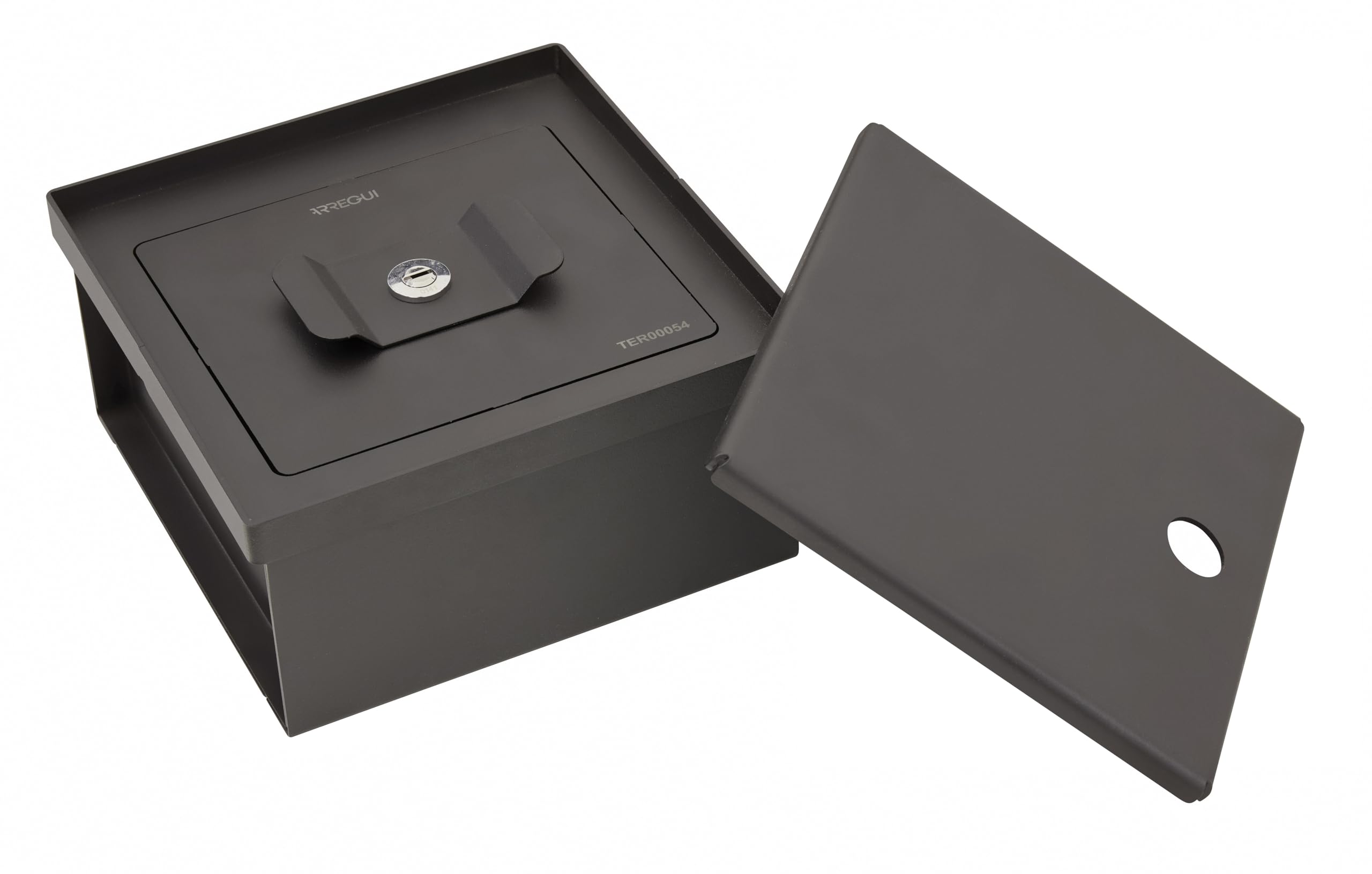 ARREGUI Terra 22804W-​S1 Caja Fuerte Camuflada para Instalación Oculta en el Suelo | Caja Fuerte Pequeña Empotrable | Caja de Seguridad Secreta | Escondite Secreto para Dinero| 10x20x20cm| 2,​3L| negra