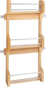 Rev-A-Shelf Wall Storage Organizer for Kitchen Cabinet, Maple Wood