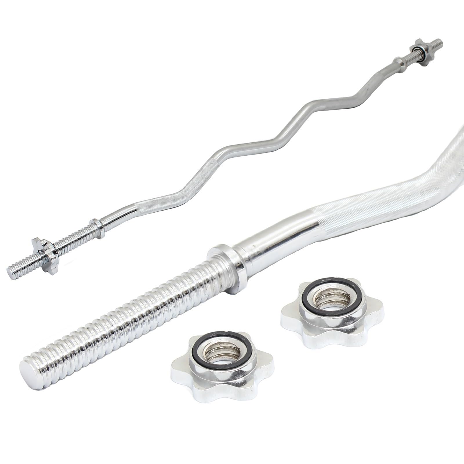 UK Fitness Barbell Dumbbells EZ Curl weight lifting weights Bars 1 inch diameter home gym equipment