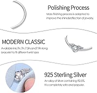 Vista 4 de Pulsera de dijes LIGHTDOG para dijes Pandora, pulsera de cadena de serpiente de plata de ley 925, compatible con cualquier dije, regalo para mujer