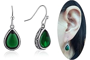 Emerald Green Dangle Drop Earrings