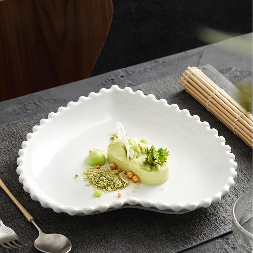 Ciotole per Snack Bellissime stoviglie for Il tè pomeridiano in Ceramica a Forma di Cuore, rinfreschi, Dessert, Piatti da Pasticceria, Piatti da Colazione Ciotole per Snack e Salse