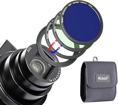 Kase Wolverine Magnetic Filter Kit UV/CPL/ND1000 for Sony RX100 Series | Neutral Density ND Polarizer MCUV Filter for Sony ZV-1 RX100 VII VI V IV III II, for Ricoh GR II III etc Compact Camera
