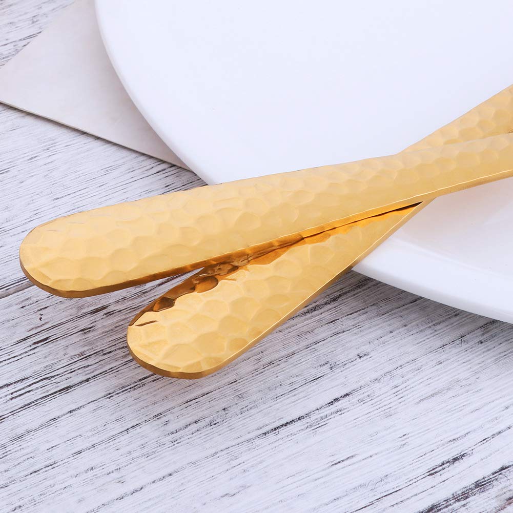 BISDARUN Gold 2 Piece Salad Servers Salad Serving Set Stainless Steel Salad Spoon and Salad Fork - Image 4