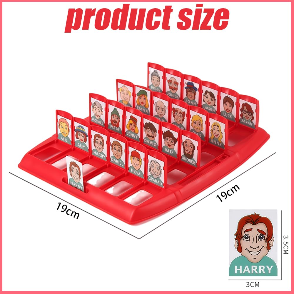 2PCS Mystery Person Guessing Board Game for Kids,QIANSSE Family Card Guessing Game Who Am I Interactive Educational Toys for All Ages - Image 2