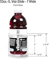 Vista 3 de Display Technologies Visi-Slide Drink Organizer - 7-Wide Gravity-Fed Shelf Cabinet and Refrigerator Organizers and Storage for Cans, Bottles and