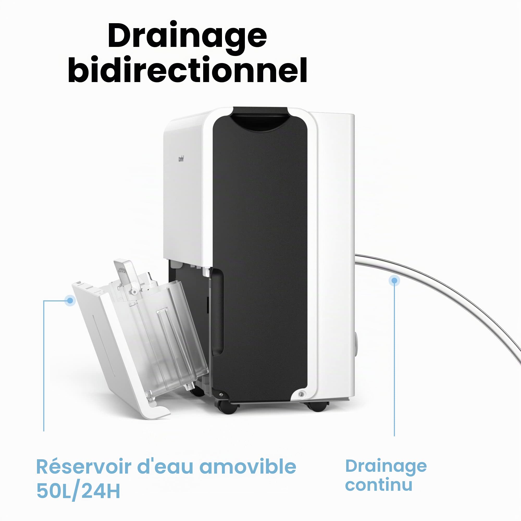 Comfee MDDP-30DEN7 Déshumidificateur 30 l/24 h Dimensions de la pièce env. 180 m³ (72 m²)