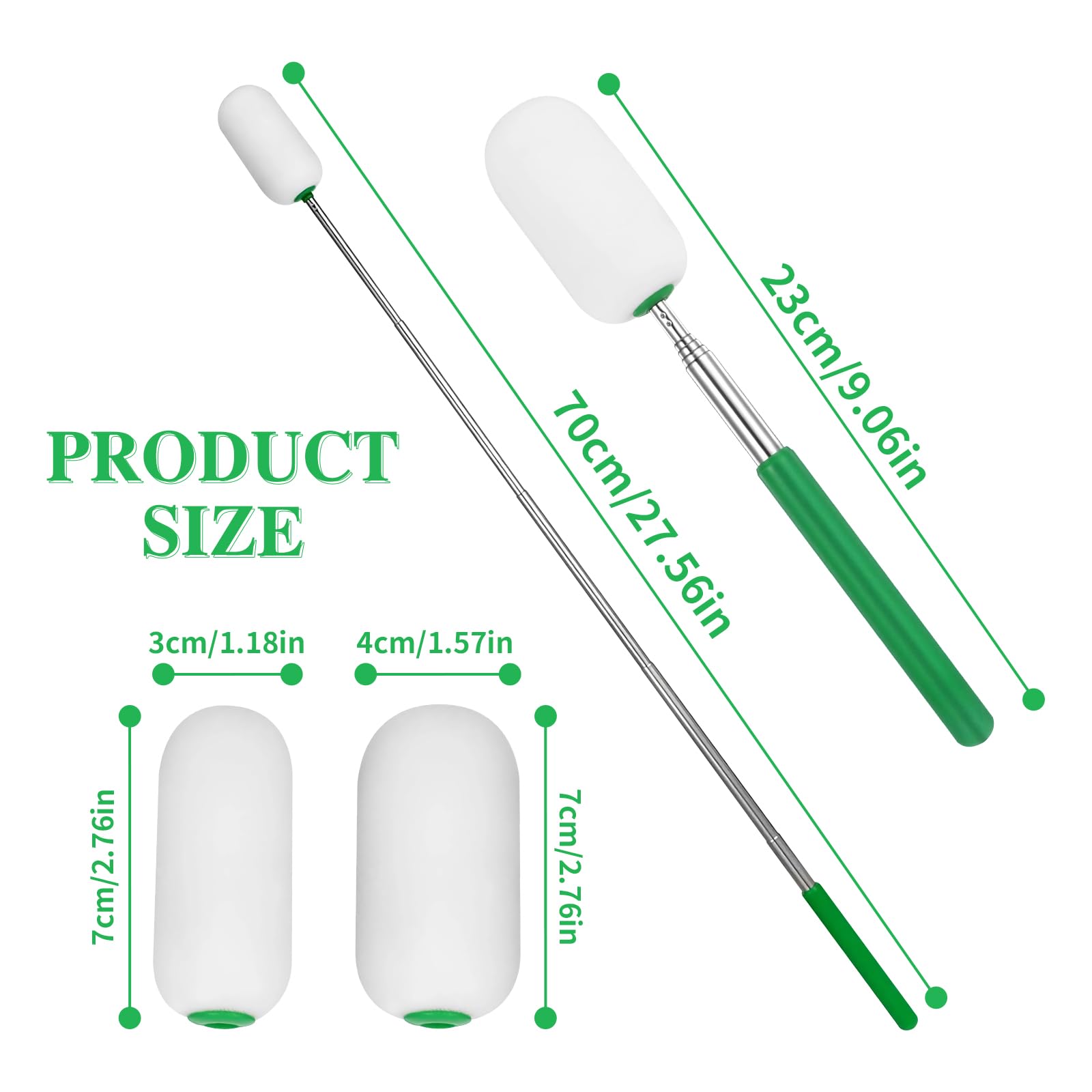 2Pcs Telescoping Sponge Stick for Pottery,27 Inches Long Pottery Sponges,Versatile Pottery Tools for Cleaning and Removing Excess Water from Pottery