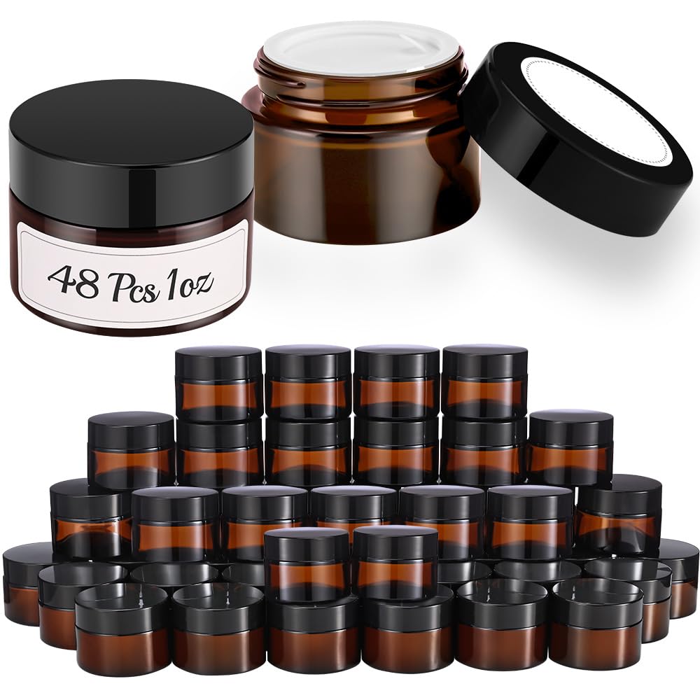 Bumobum 48 pack Amber Glass Jars