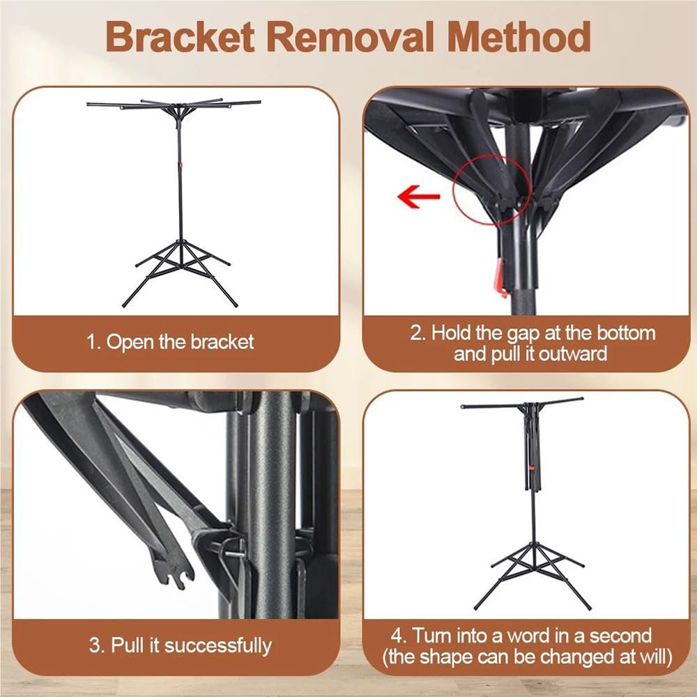 Etendoir Extensible,Séchoir à Linge Pliable à Quatre Pieds pour Intérieur, Séchoir Portable, Hauteur Réglable, Pliable, Barres De Séchage en Abs Et Acier Au Carbone, Facile à Installer
