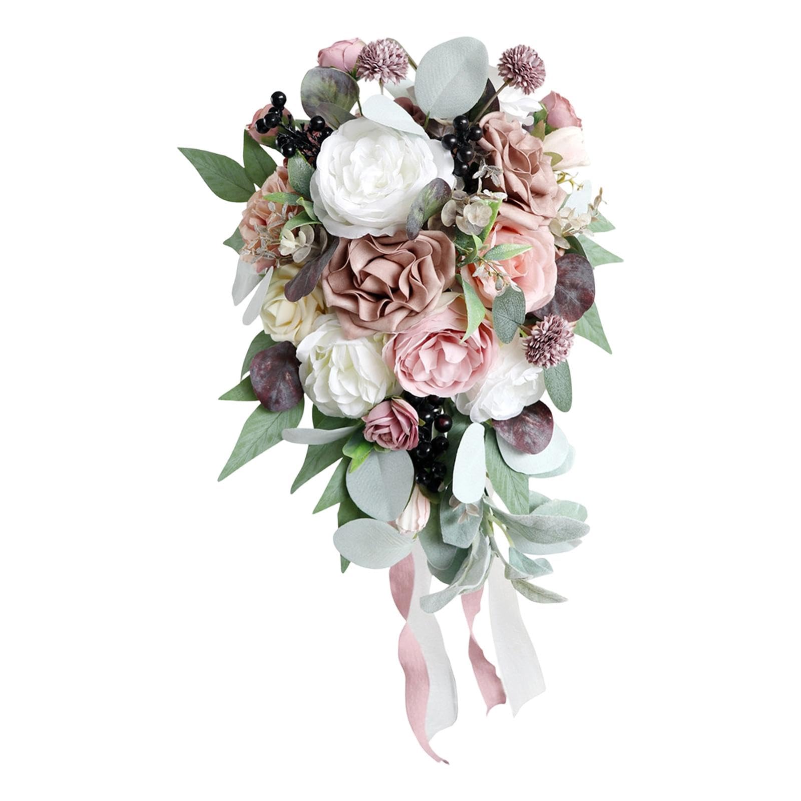 Bouquet de mariée artificiel durable contre le flétrissement, décoration mariage sans stress