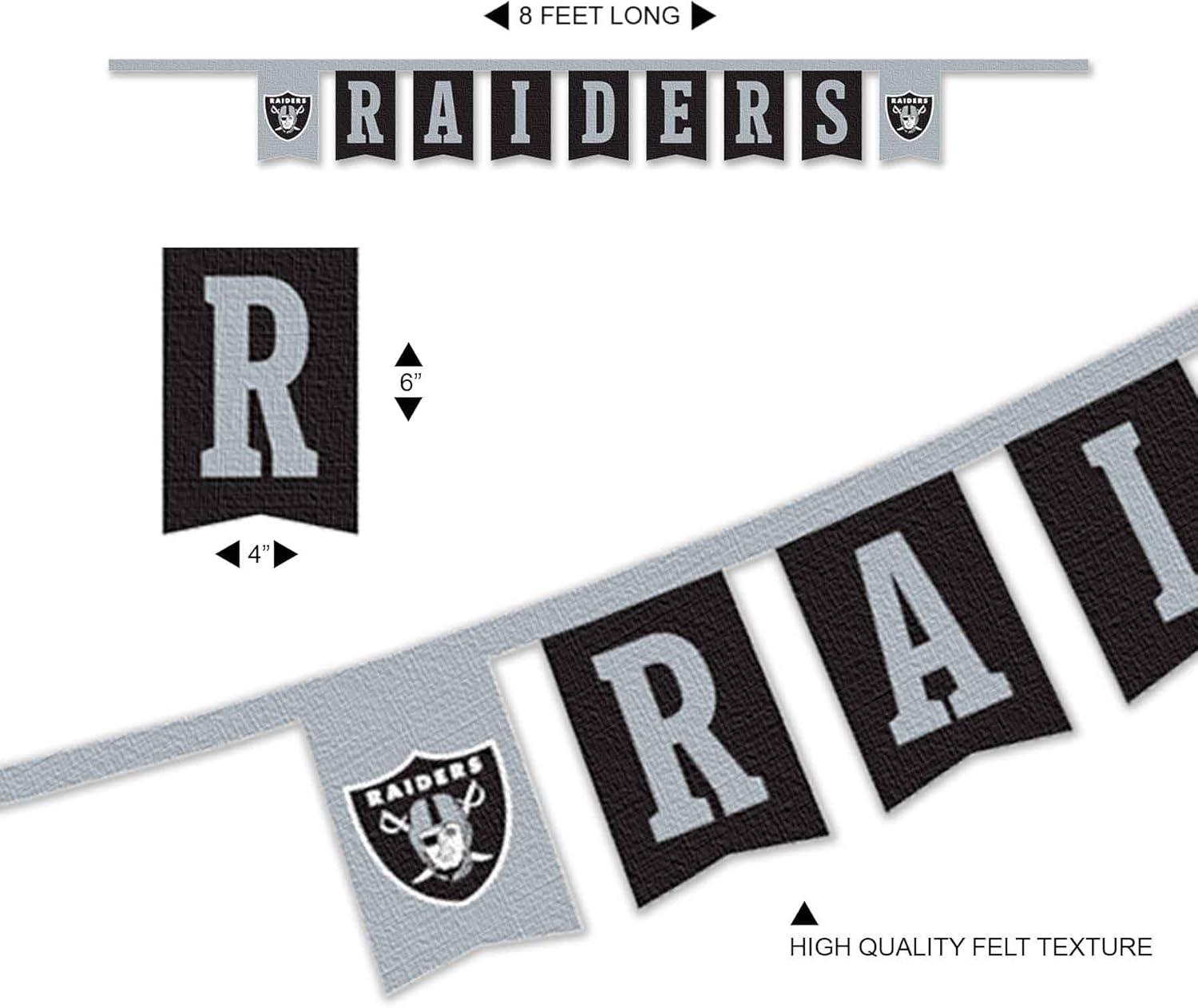 WinCraft Las Vegas Raiders Banner String Pennant Flags - Image 5