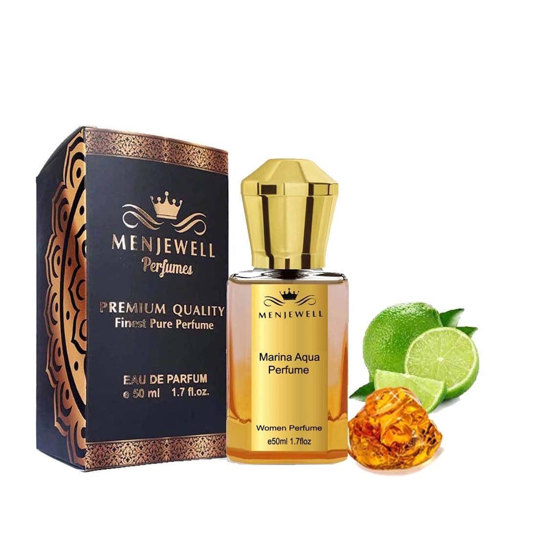 Menjewell Marina Aqua Floral Spray Perfume for Women |Luxury Perfume with Long Lasting Fragrance | Travel Friendly Lightweight Eau De Parfume |(50ml)