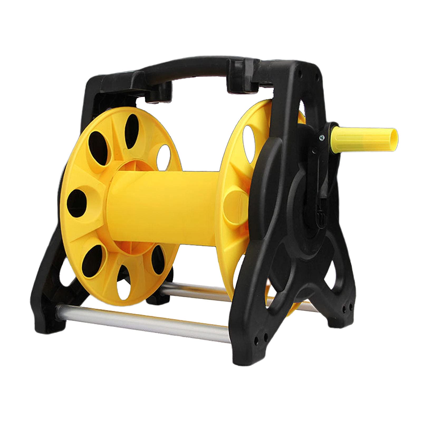 Garden Hose Reel Cart Storage Holder Organizer, Bright Yellow