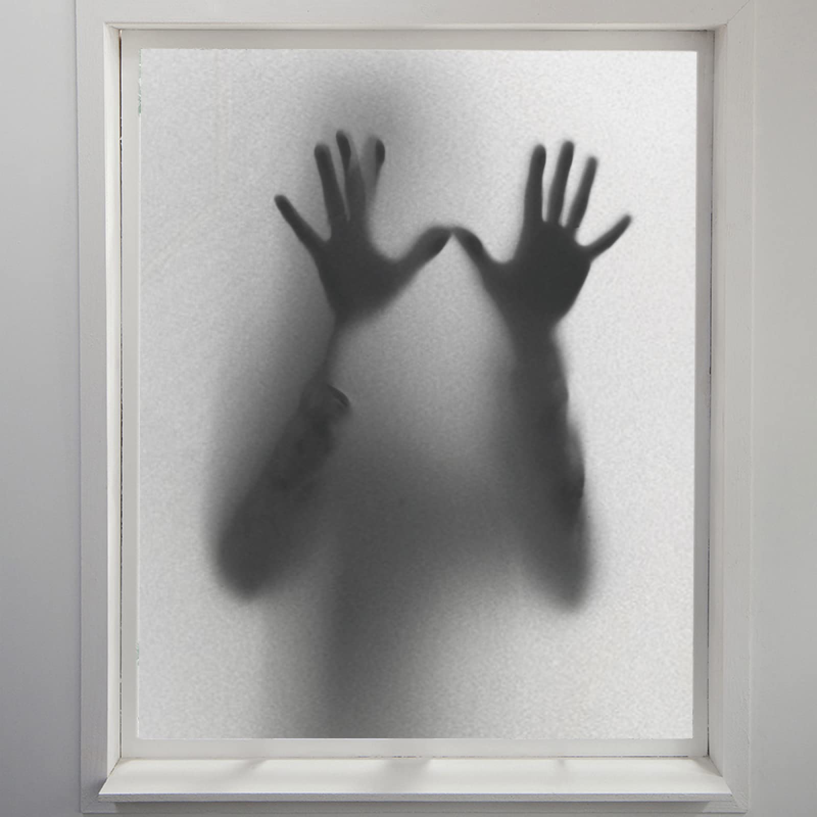 Fensterfolie Blickdicht Sichtschutzfolie, Sichtschutz mit tropischem Blattmuster – selbstklebend, ohne Kleber
