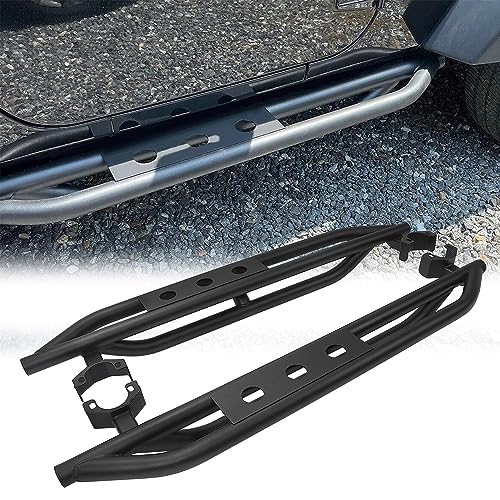 KUAFU Side Step Compatible with 2007-2018 Jeep Wrangler JK 2 Door Nerf Bars Running Board Guards Armor Kit Powder Coated Steel Black