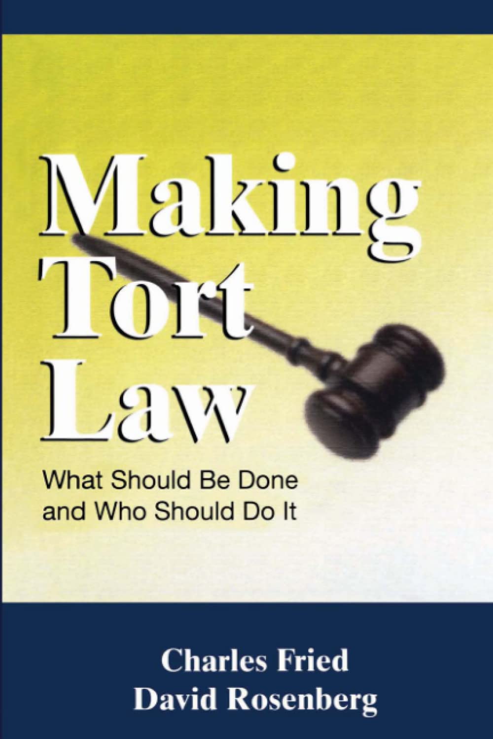 Making Tort Law: What Should be Done and Who Should Do it