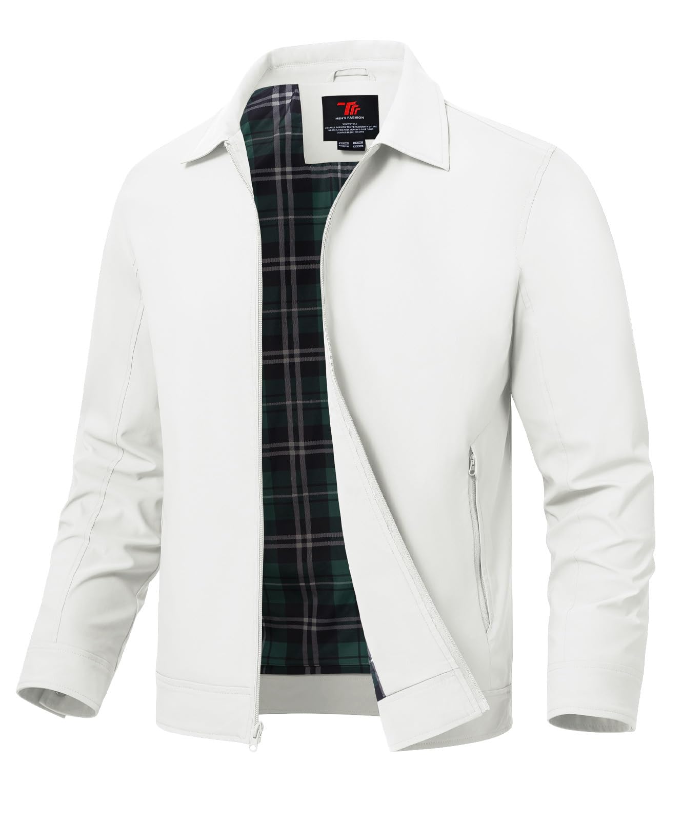 TBMPOY Men's Lightweight Jackets Casual Windbreaker Stylish Light Fall Spring Golf Work Dress Business