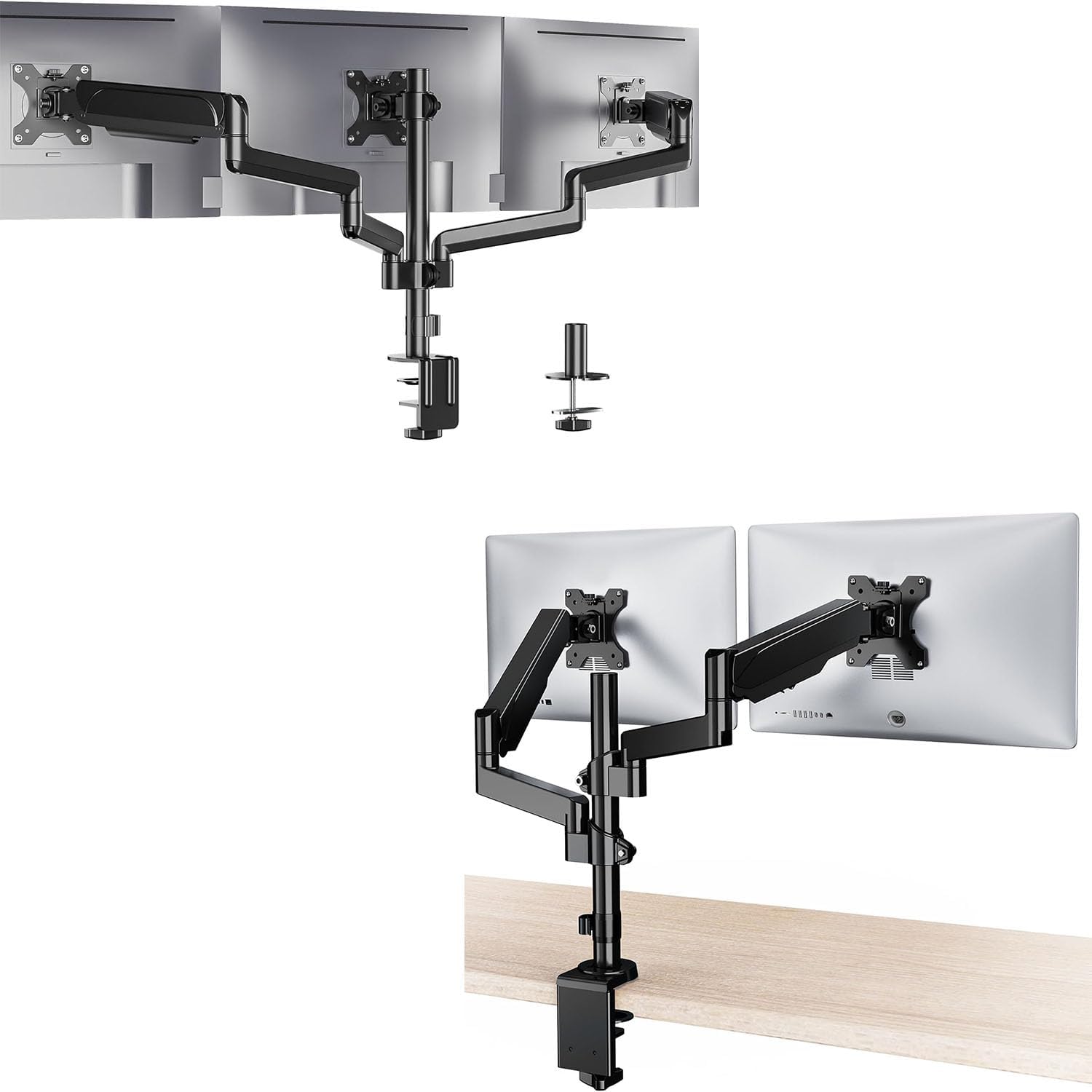 WALI Adjustable Spring Monitor Mount for Desk (GSDM003