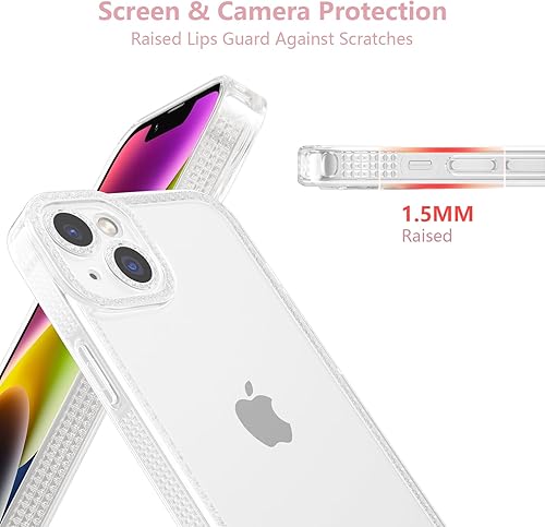 Miniatura 10 de ZTOFERA Diseñada para iPhone 14 Plus de 6.7 pulgadas, bonita funda transparente brillante para mujeres y niñas, funda protectora de silicona TPU