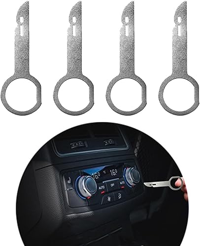 ZKFAR 4 llaves de liberación de radio de automóvil, 2.6 pulgadas, impermeables, duraderas, de metal, CD, DVD, herramientas de reparación con